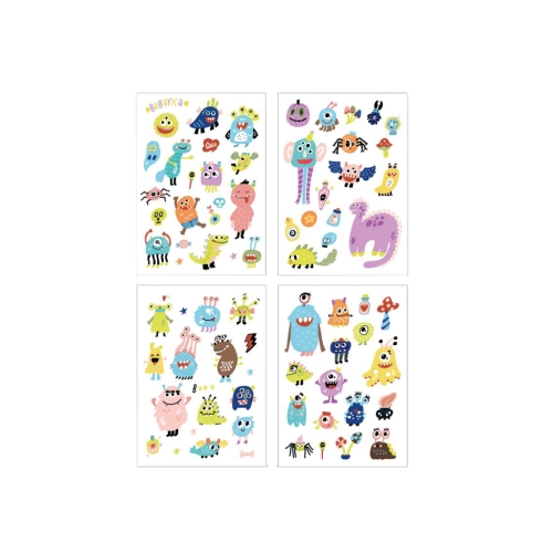 Zestaw tymczasowych tatuaży Potwory 301099